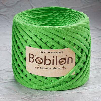 

Трикотажная пряжа Бобилон MEDIUM 7-9 мм зеленое яблоко № 6013, Зелёный