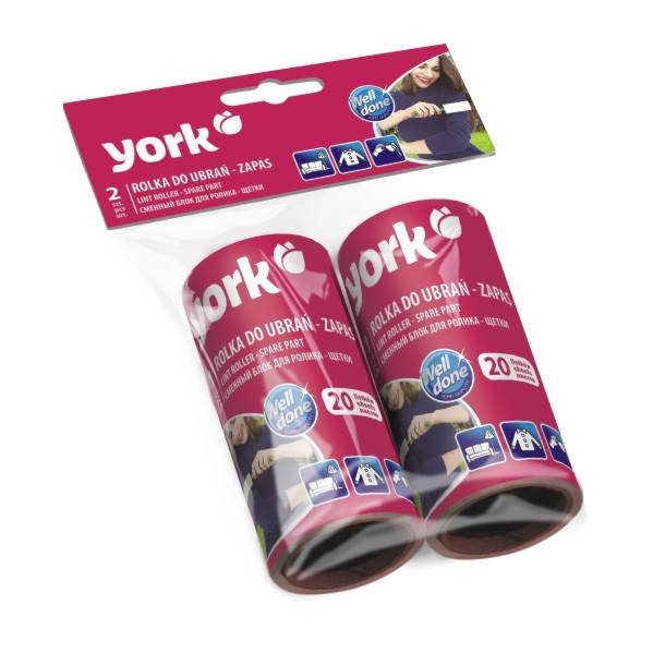 

Щетка-ролик (запаска) для чистки одежды York, 2 шт