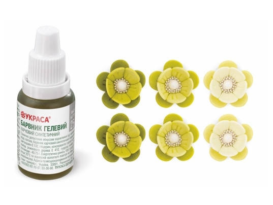 

Краситель гелевый Украса Зеленый киви