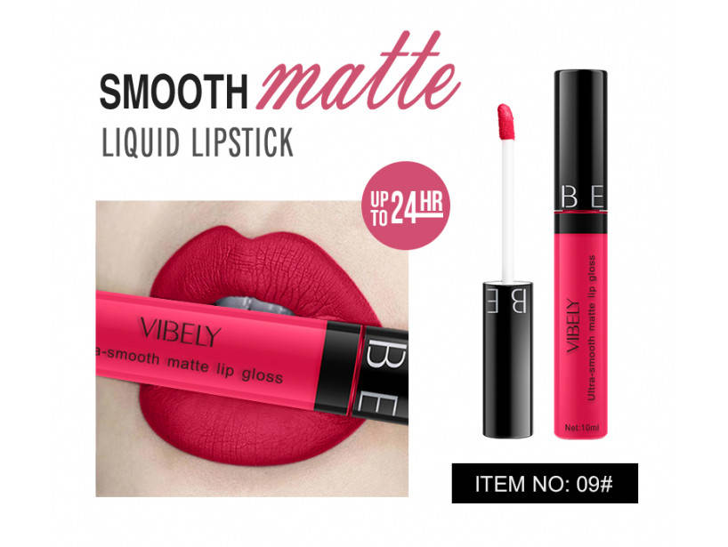 

Жидкая матовая губная помада Vibely Matte Lipgloss Ultra-Smooth #09, 10мл