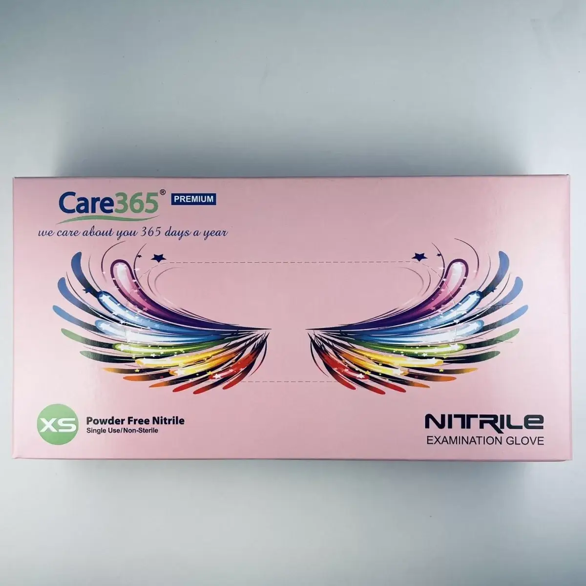 

Рукавица нитрил черная S CARE365 (50пар / уп; 10уп / ящ), Розовый