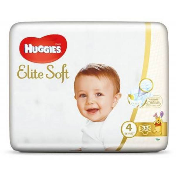 

Подгузники Huggies Elite Soft Jumbo 4 (8-14 кг), 33 шт, Белый