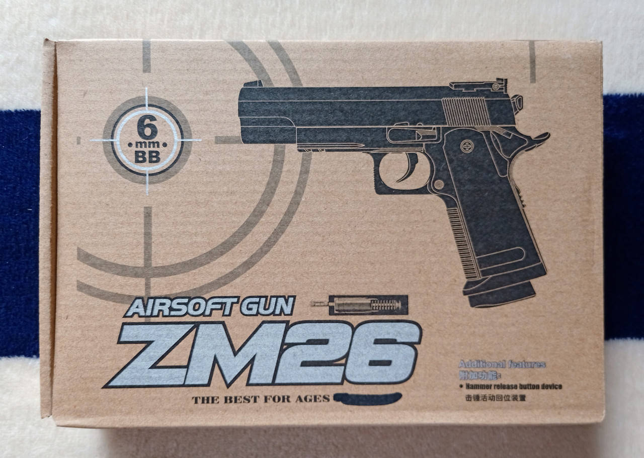 

Іграшковий Пістолет - CYMA ZM26 - дитячий, на пластикових пульках 6мм, AIRSOFT GUN, Черный