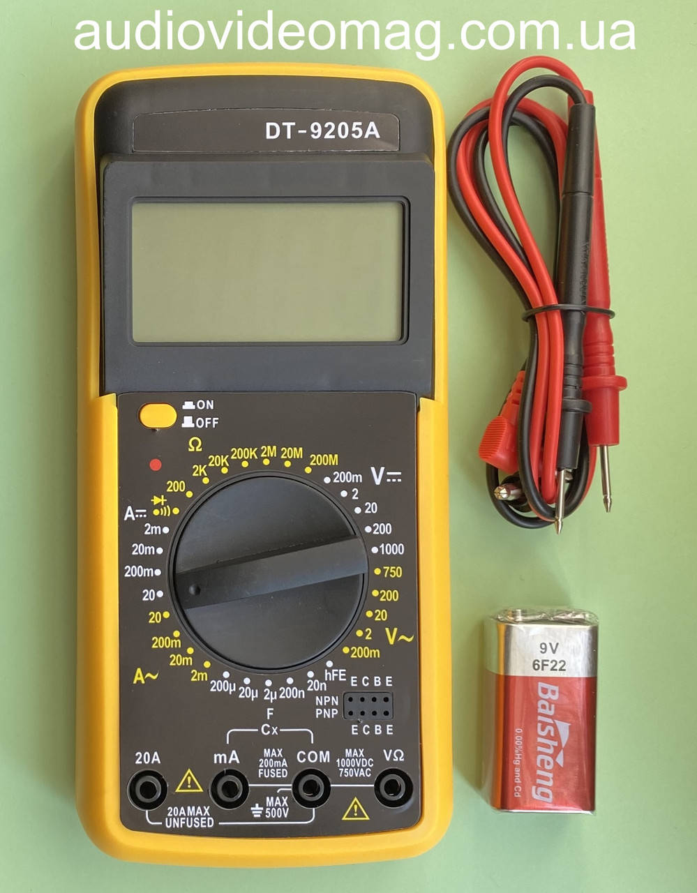 

Цифровой тестер мультиметр multimeter DT 9205A