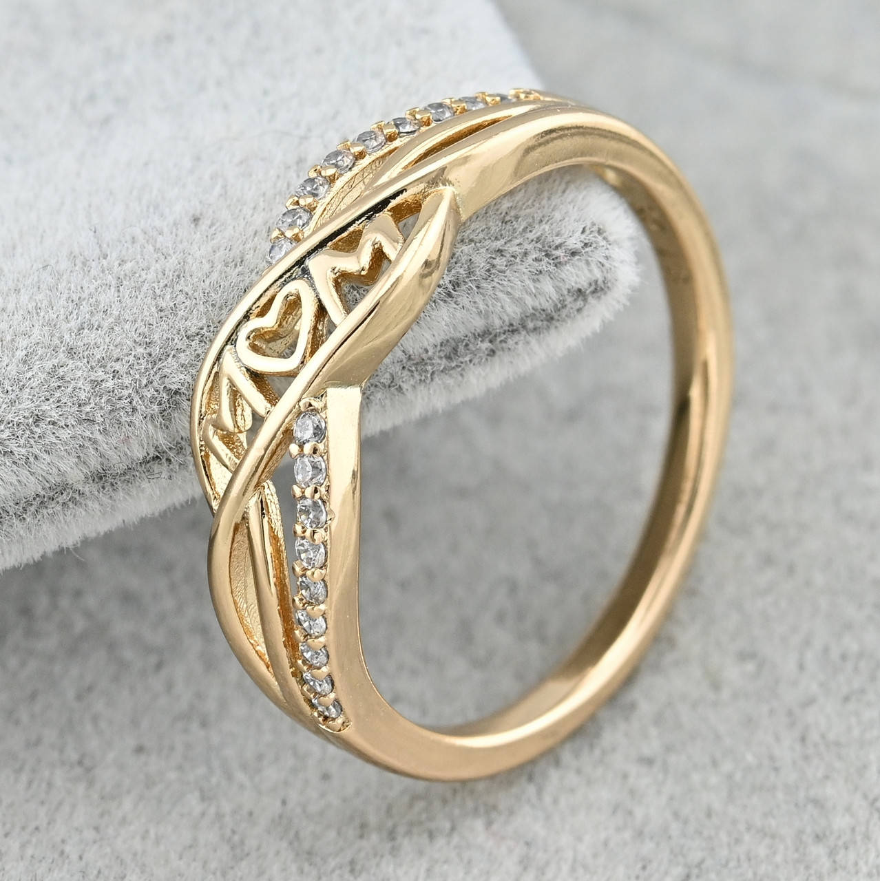 

Кольцо Xuping 35419 белые фианиты позолота 18К размер 18