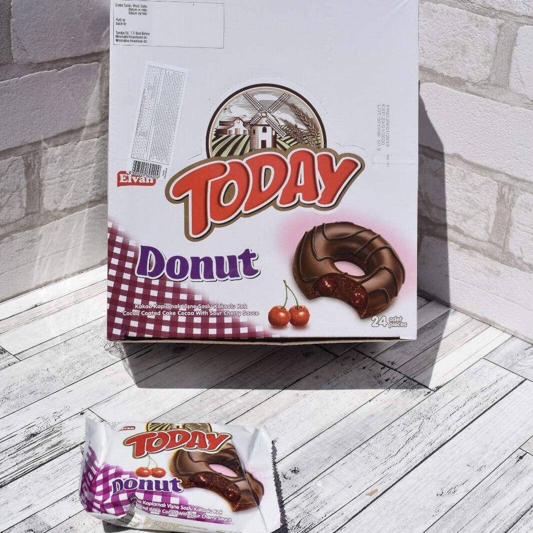 

Пончик TODAY DONUT Донат 24 шт ВИШНЯ