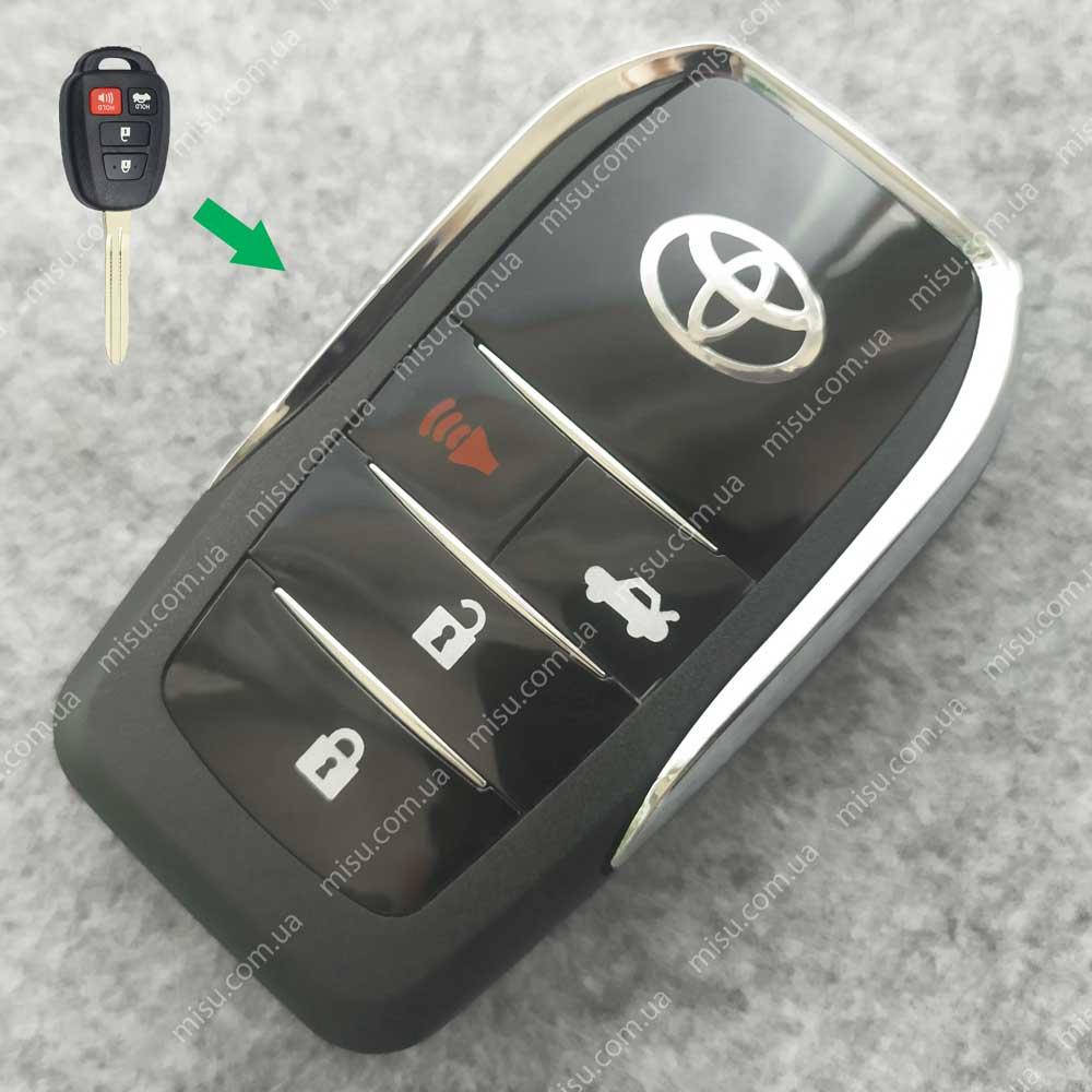 

Выкидной корпус ключа Toyota улучшенный 4 кнопки