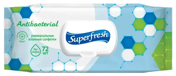 

Super fresh Baby Влажные салфетки антибактериальные 72 шт (4823071630510)