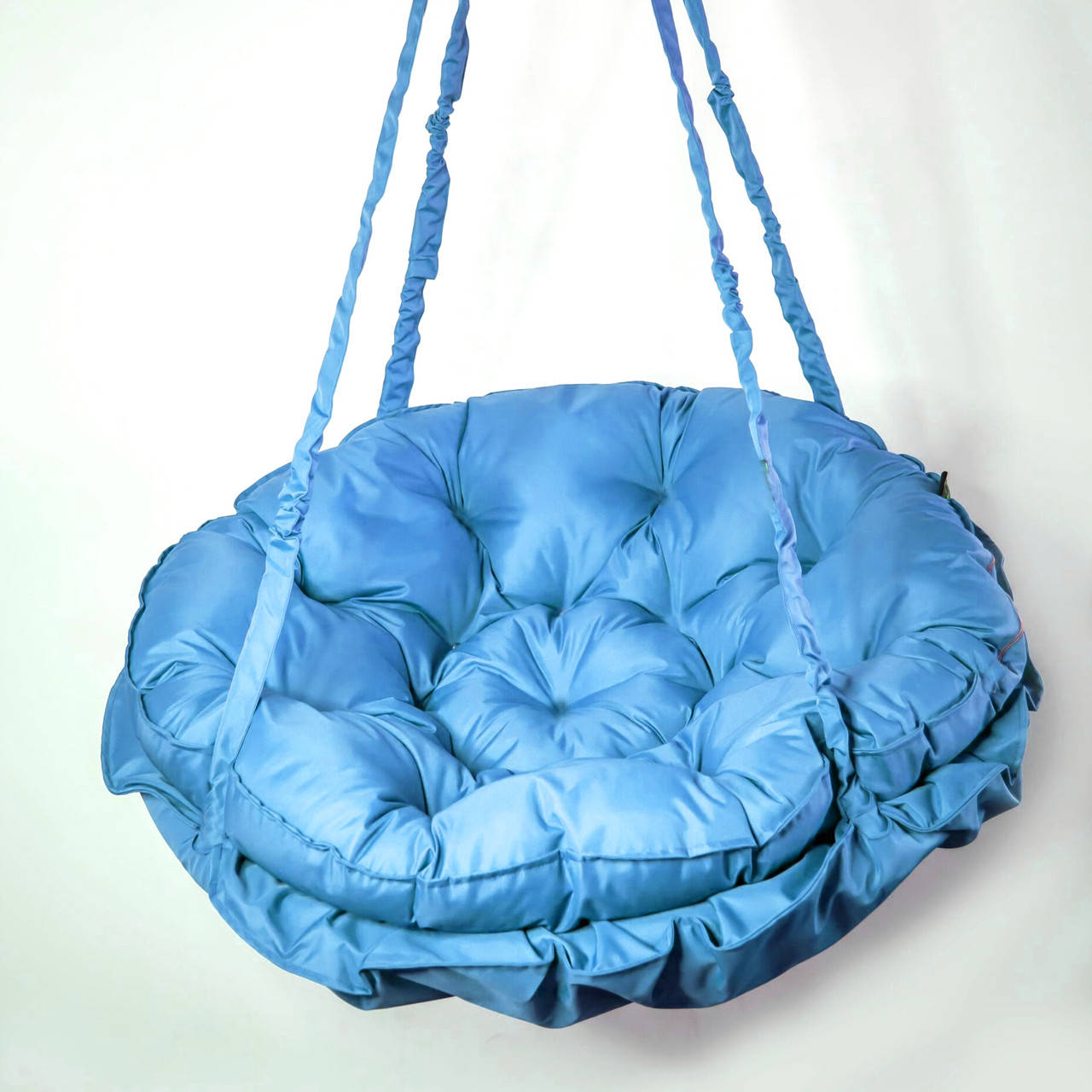 

Качеля голубая нагрузка 200 кг подвесное кресло качель гамак голубое Круглая, Бирюзовый