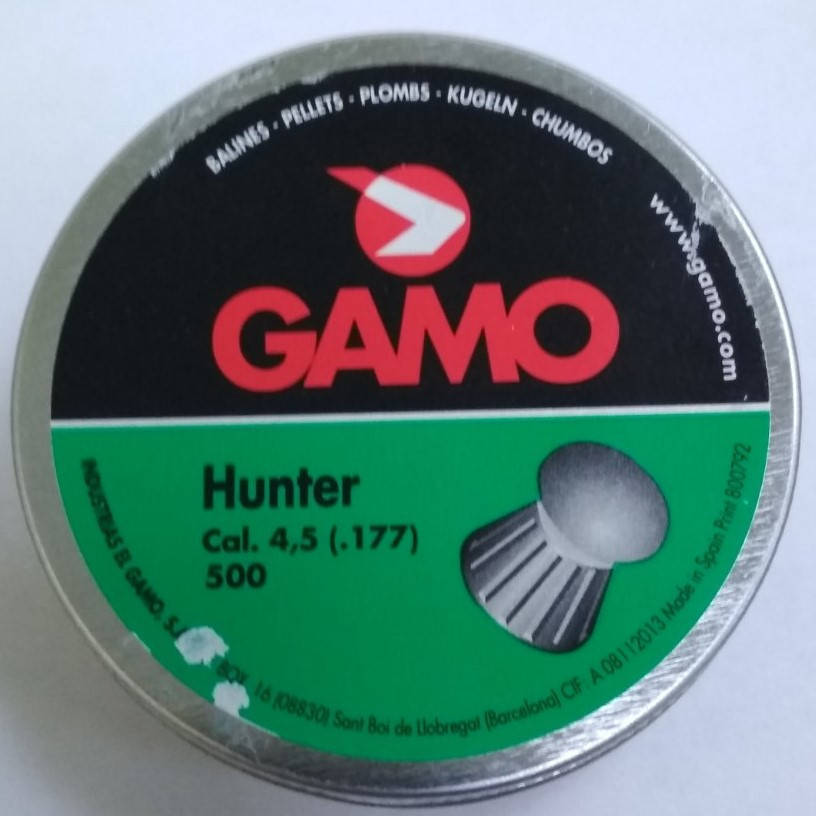 

Пули GAMO Hunter 500 шт.кал. 4.5, 0.49 гр.