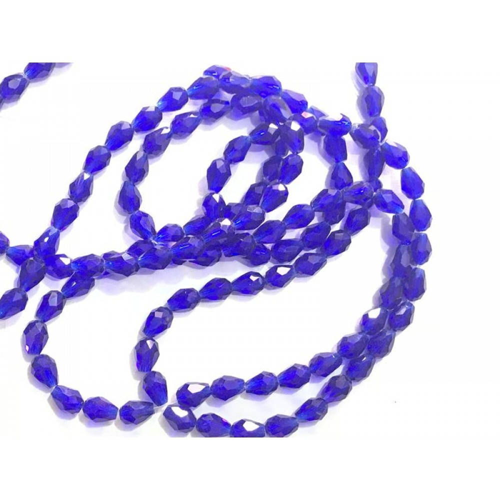 

Капля (Хрустальные бусины). Размер 6*8. В уп 70 шт. Цвет - синий