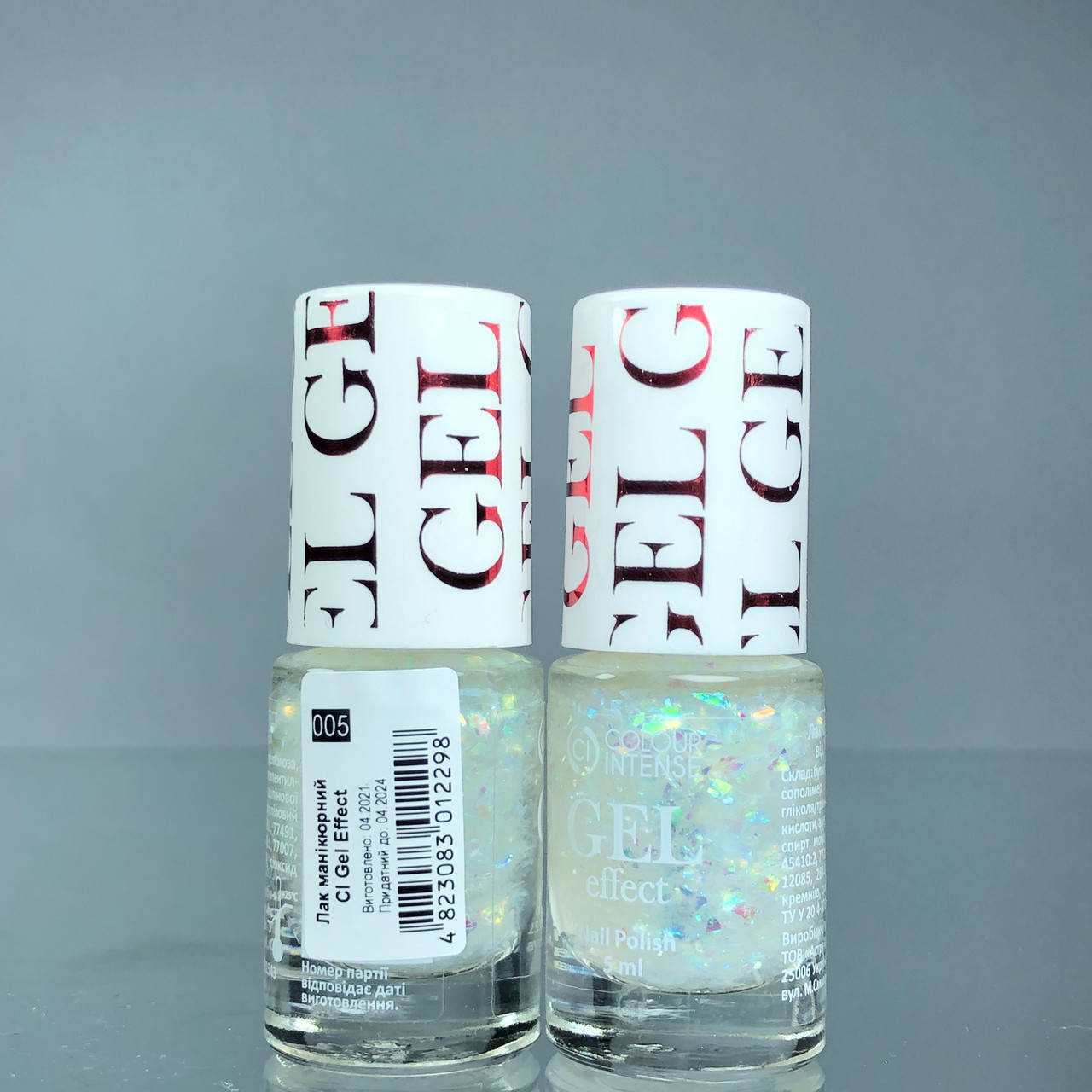 

Лак для ногтей Colour Intense Gel Effect 5 мл CI 65 № 005 Блёстки битое стекло