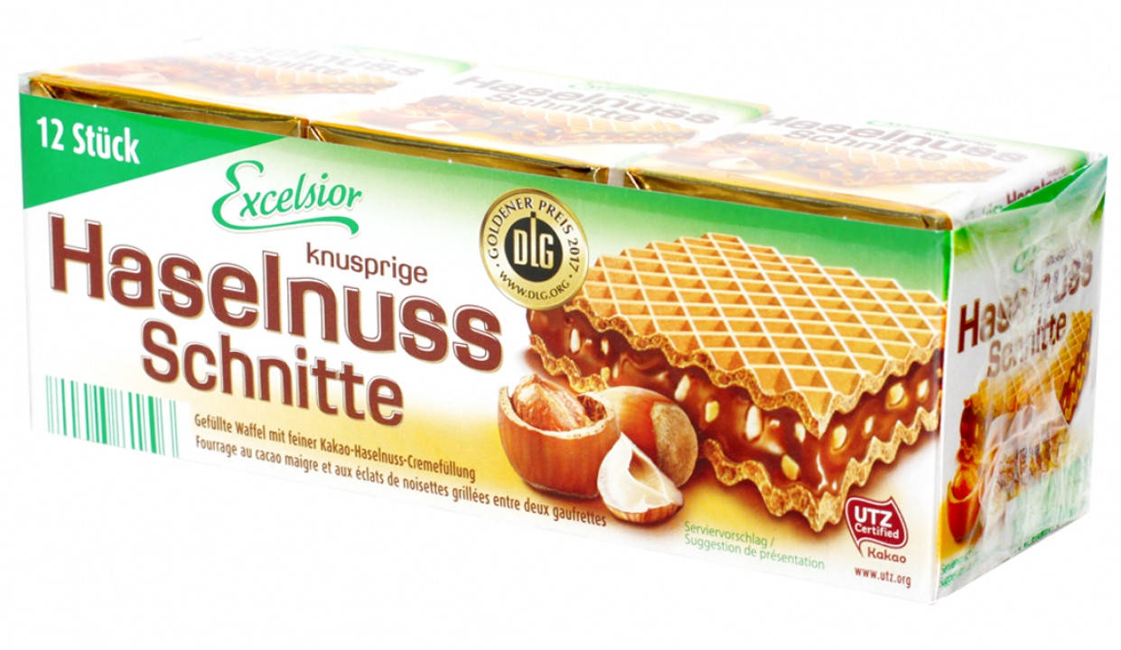 

Вафли Excelsior Haselnuss Schnitte 250г