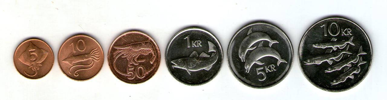 

Исландия набор монет-6 штук