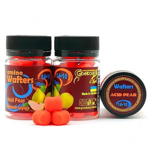 

Бойлы нейтральной плавучести Amino Wafters Acid Pear (Кислая груша) 14х10мм 30шт