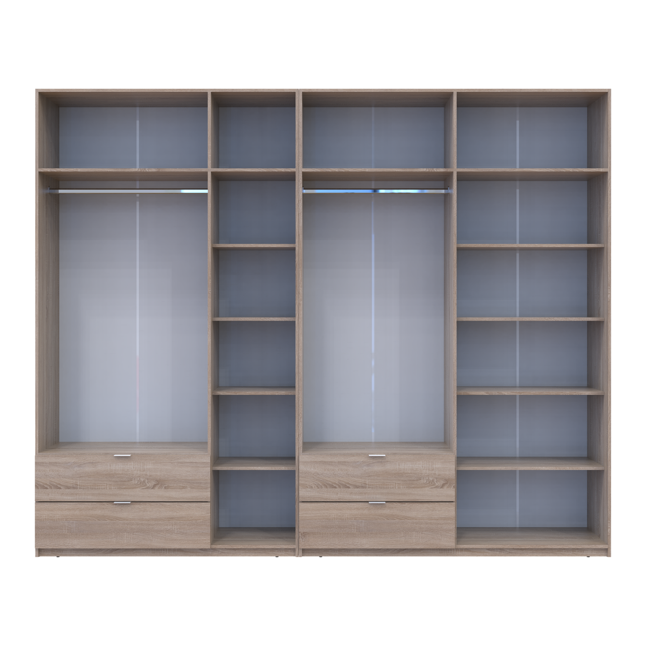 Розпашна Шафа для одягу Doros Лукас Дуб сонома 3+4 ДСП 295х50х240 (42005123) 5