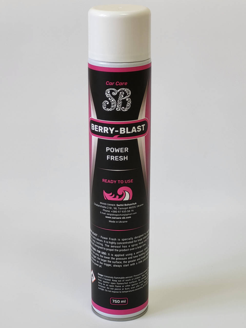 

CARCARE-SB BERRY-BLAST – мощный освежитель воздуха 750 мл. аэрозоль
