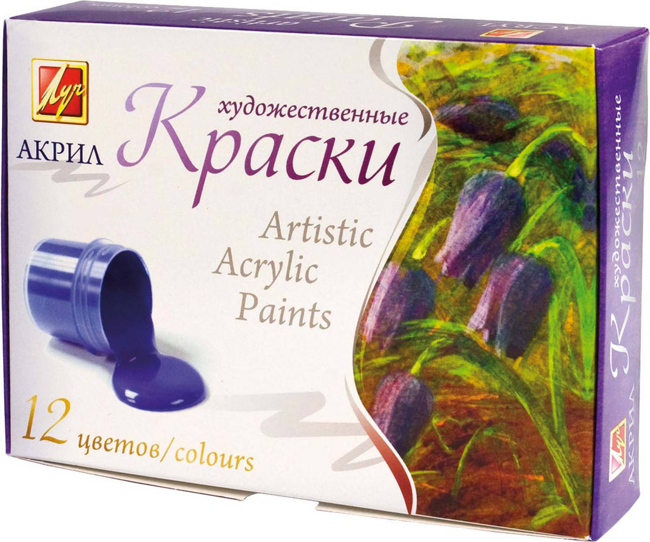 

Краски акриловые Луч 12 цветов 15 мл 22С1409-08