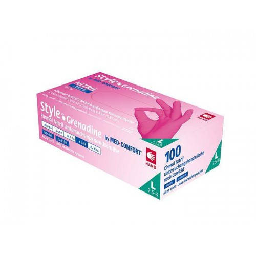 

Перчатки нитриловые, AMPri Style Grenadine (100шт), розовые, Розовый