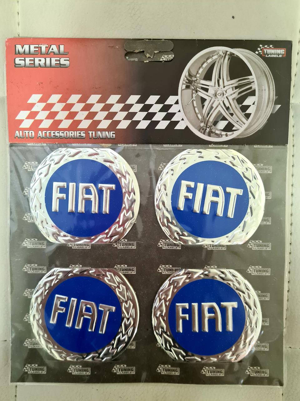 

Наклейки на колпачки, заглушки, наклейки на диски 60 мм Fiat Фиат Синий, Черный