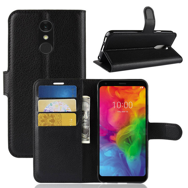 

Чехол книжка Lichee для LG Q7 (9 цветов) чёрный