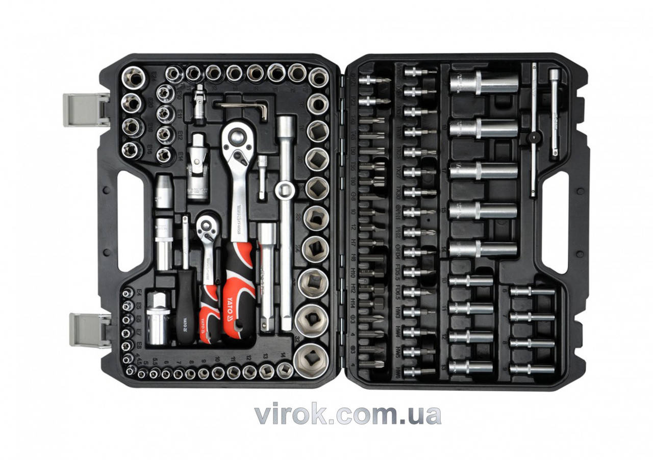 

Набор инструментов YATO 1/4" и 1/2" 108 шт YT-38791