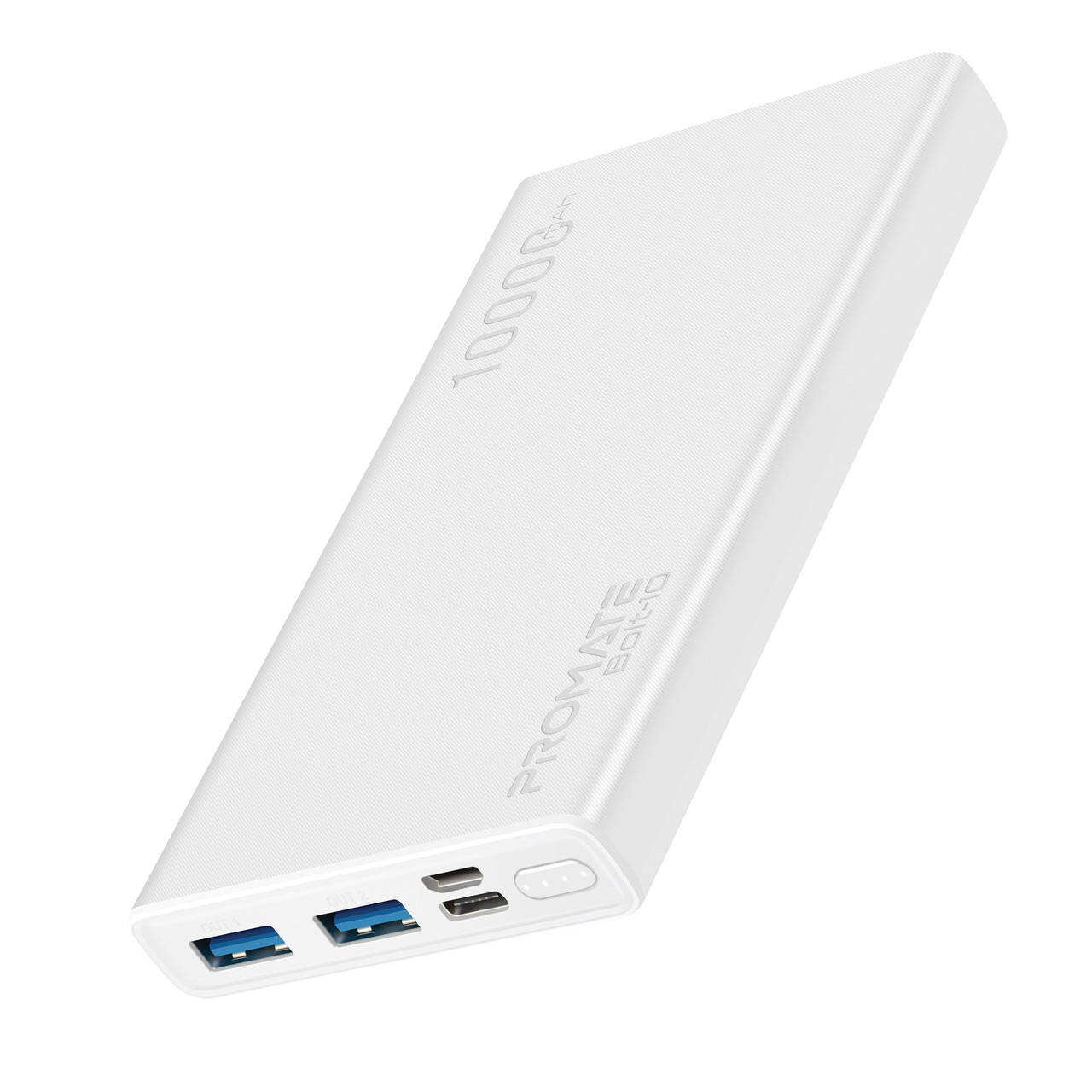 

УМБ Bolt-10 10000 mAh 10Вт 2xUSB White