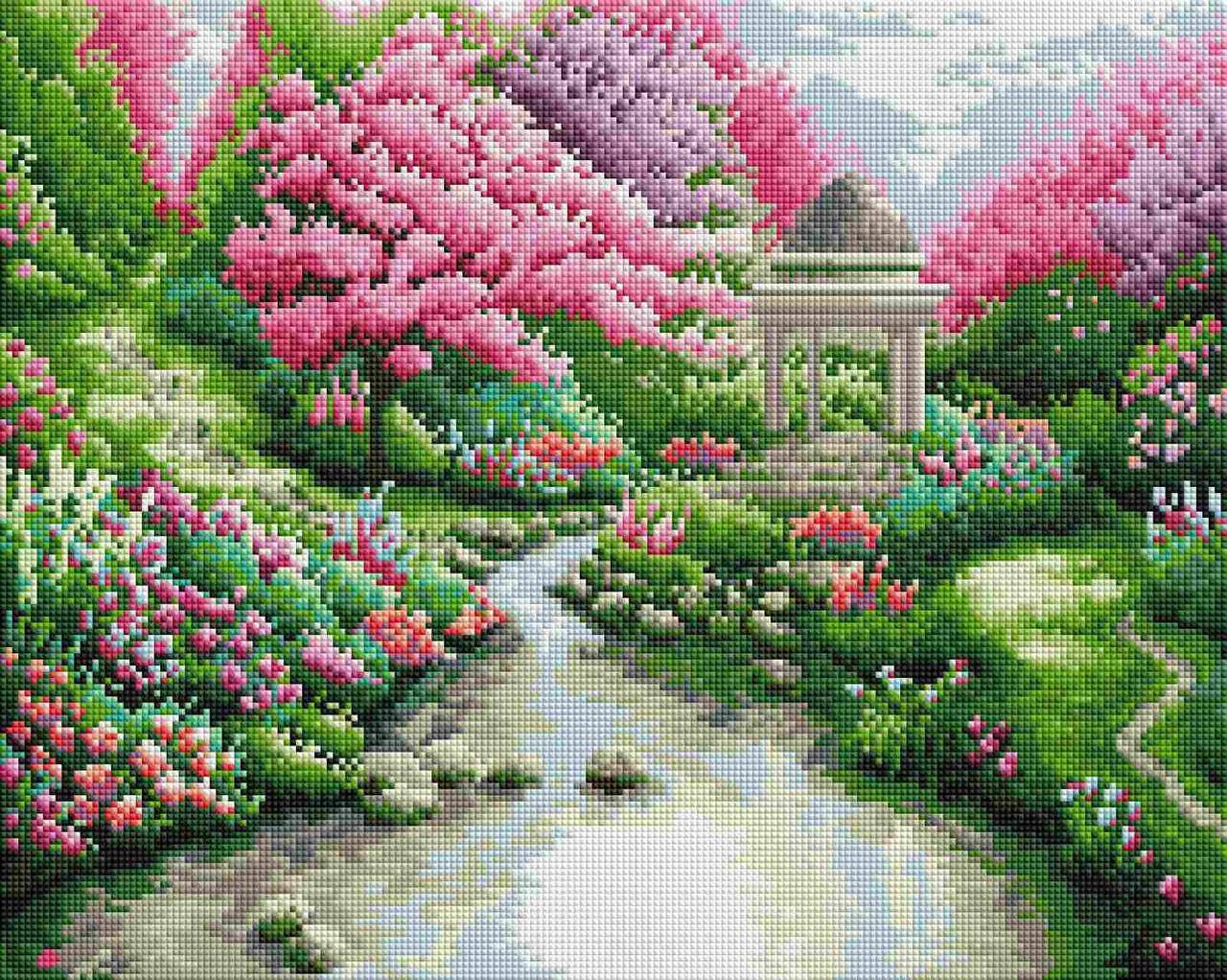 

Алмазная мозаика ColorArt 40х50 Пейзаж с альтанкой SP085
