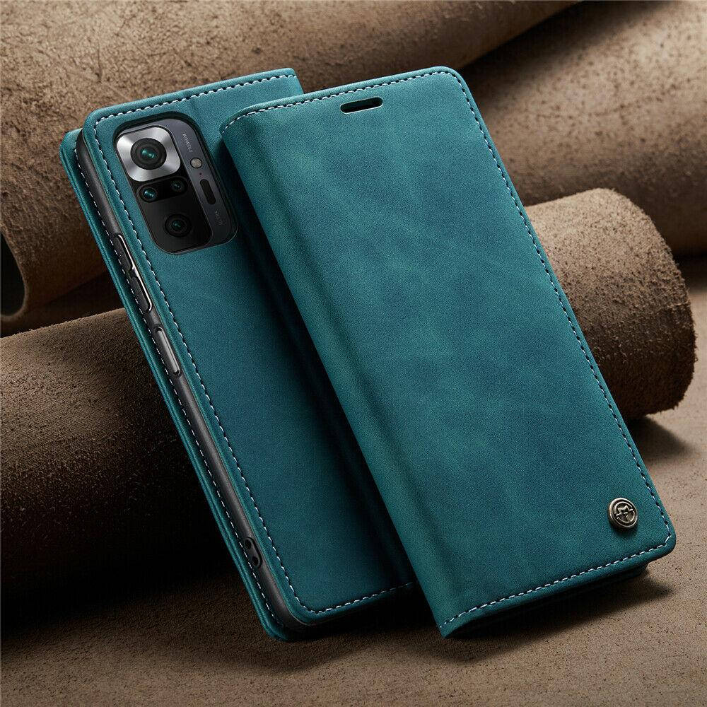 

Чехол книжка Caseme с магнитом для Xiaomi Redmi Note 10 Pro зеленый, Зелёный