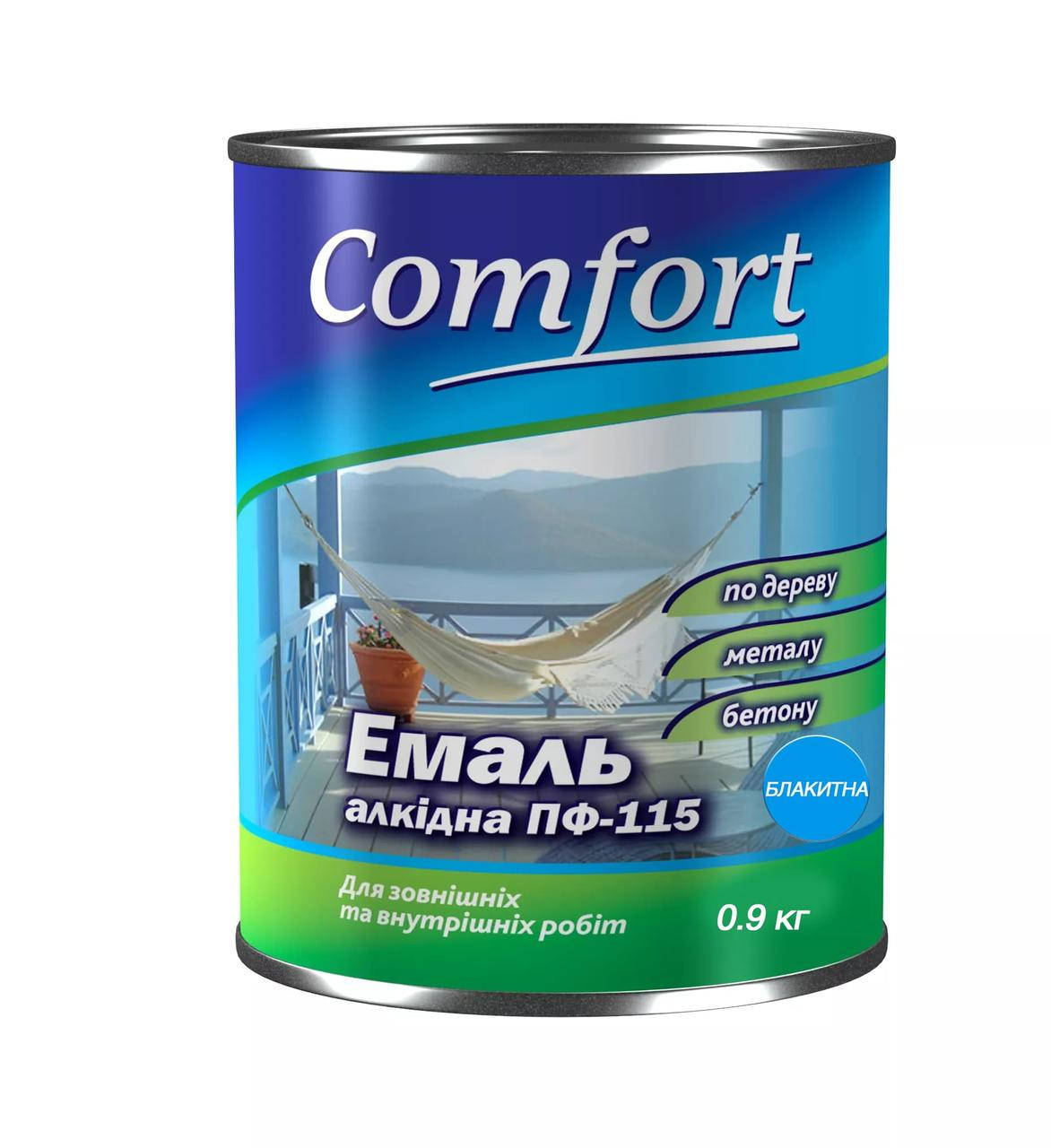 

Емаль алкідна ПФ-115 Comfort блакитна глянцева 0.9 кг