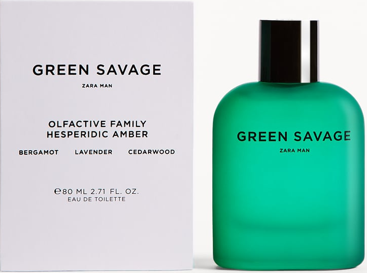 

ZARA GREEN SAVAGE 80 Ml туалетна вода чоловіча (оригінал оригінал Іспанія)