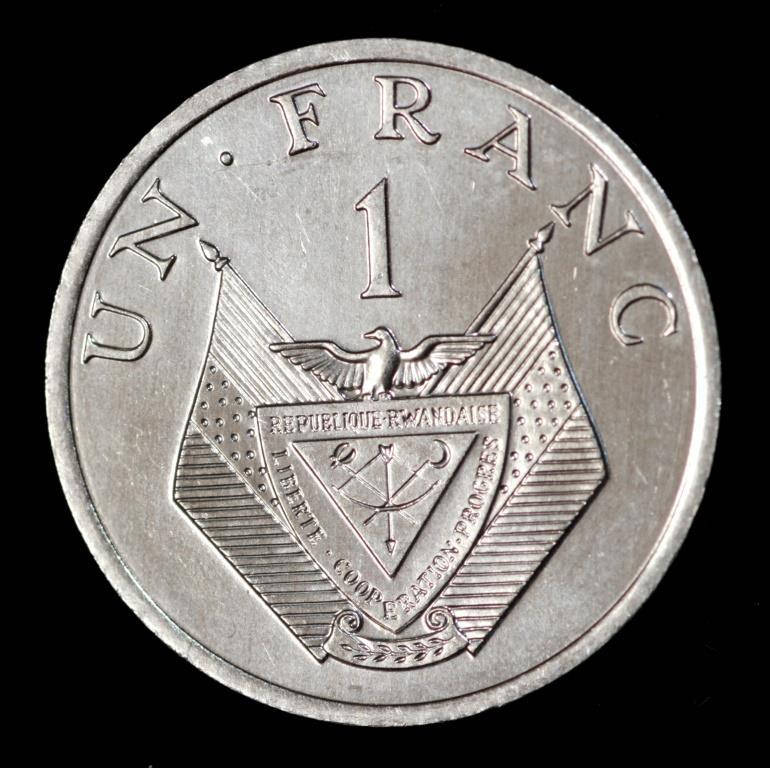 

Монета Руанды 1 франк 1985 г. Стебель проса