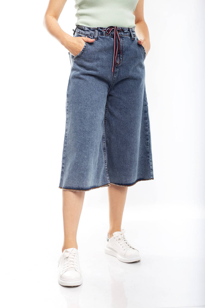 

Стильные женские джинсовые шорты бермуды Redmoon синие, Синий