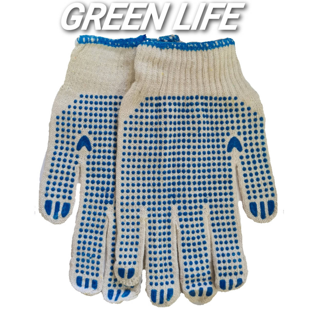 

Перчатки рабочие х/б белая с двух сторон ПВХ покрытие, Белый