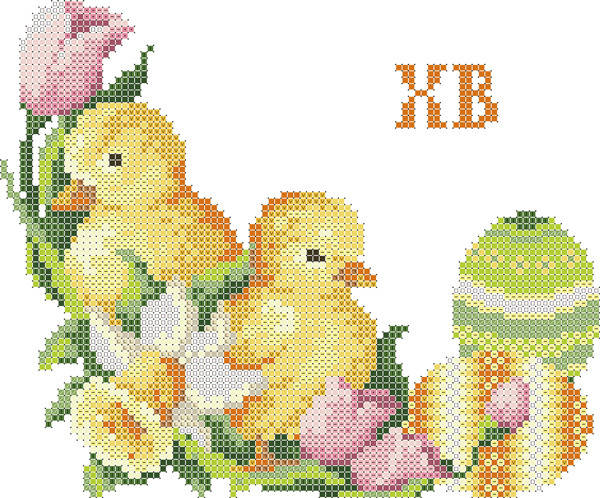 

ХВДГ-22 (ГАБАРДИН). Схема для вишивки бісером Великодній рушник