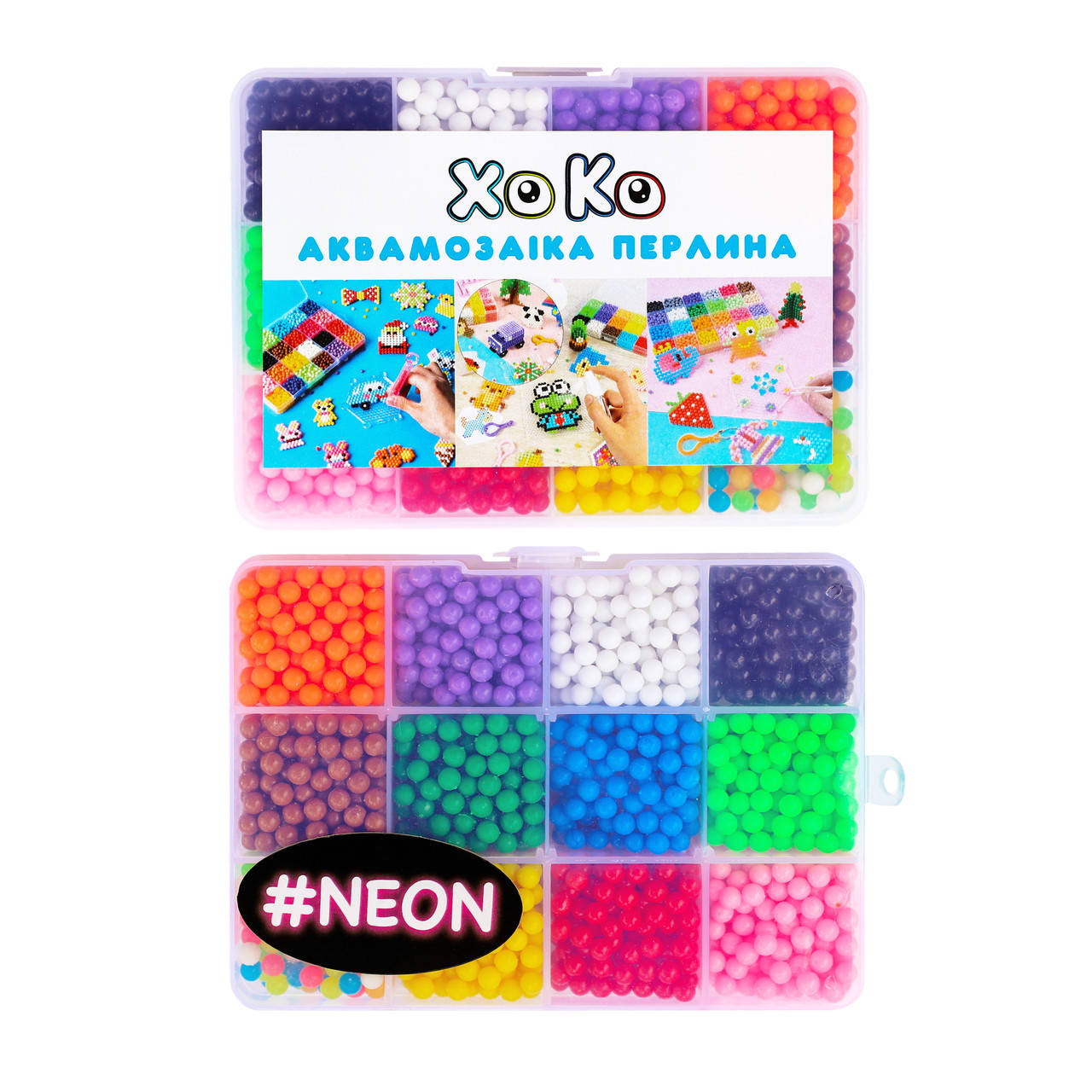 

Детский набор Аквамозаика XoKo Жемчужина 1600 шариков светящийся + 26 аксессуаров