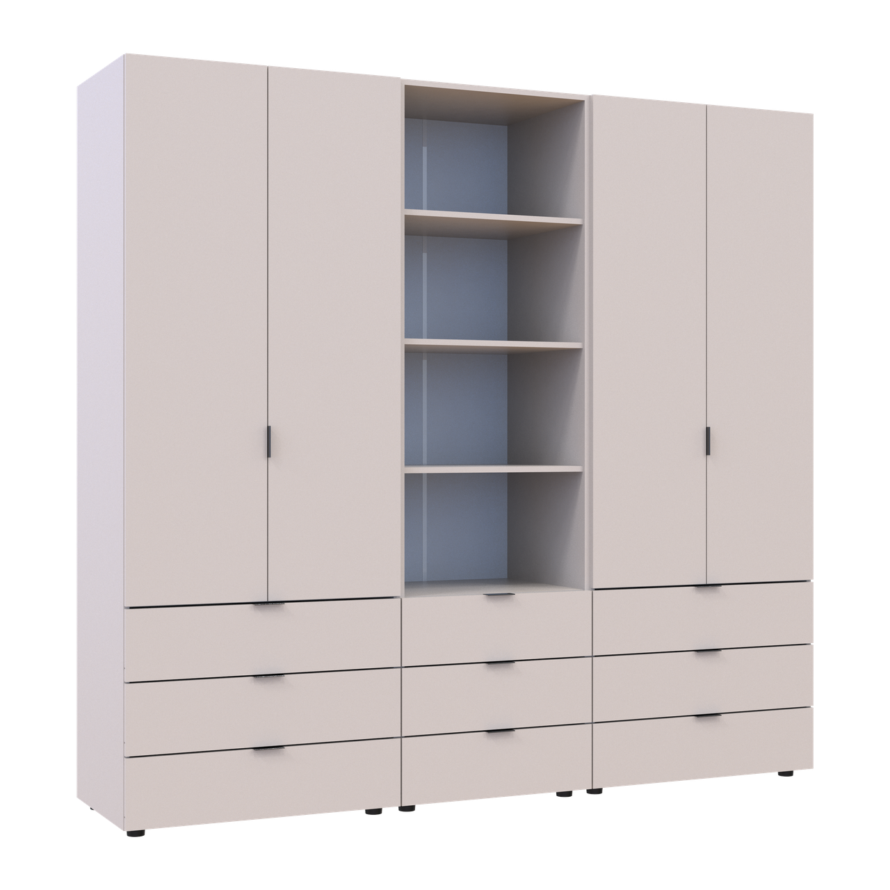 Шафа для одягу Doros Гелар Кашемір 2+2ДСП з пеналом 215х49.5х203.4 (42005177) 6