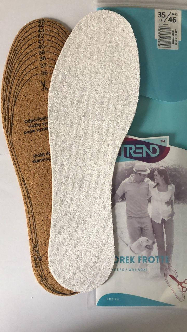 

Махровые стельки с нижним слоем из пробки Trend Korek Frotte