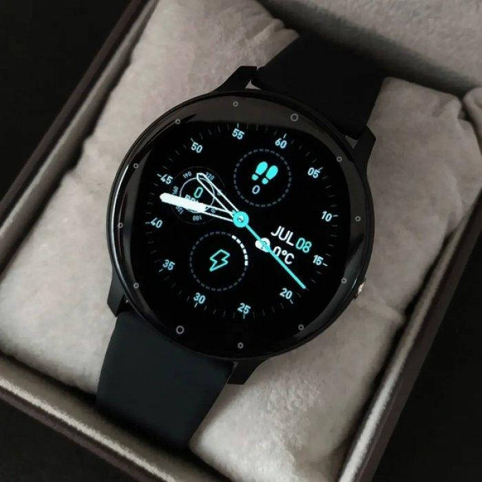 

Мужские черные Смарт часы Smart Classic Black с измерением пульса