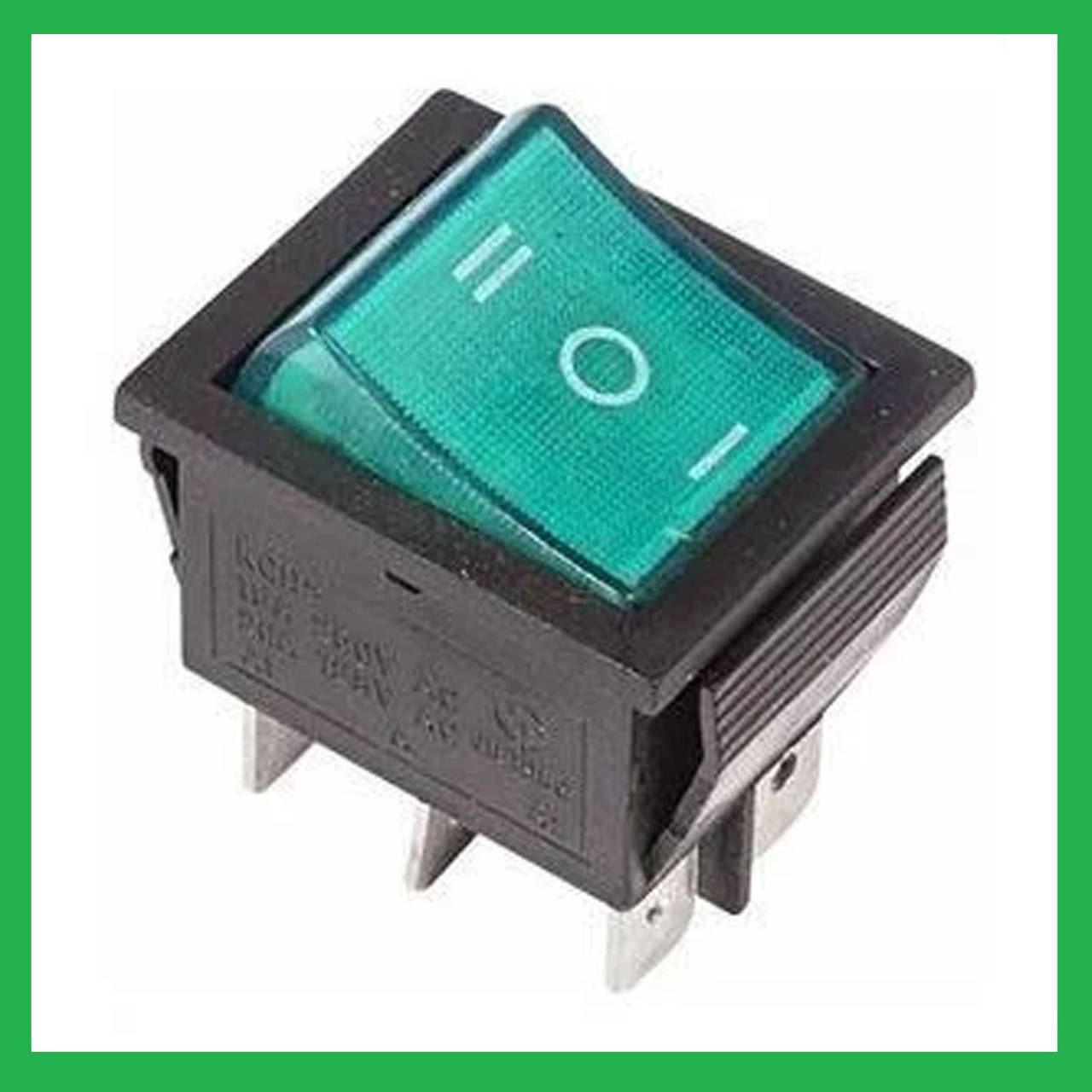 

Кнопка, выключатель KCD4-101/( 6с) 15А ( ON-OFF-ON) (RWB-509, SC-767).1 шт зеленая
