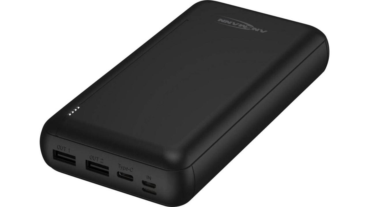 

УМБ Ansmann Power Bank 30000 мАч с зарядным кабелем (PB212)