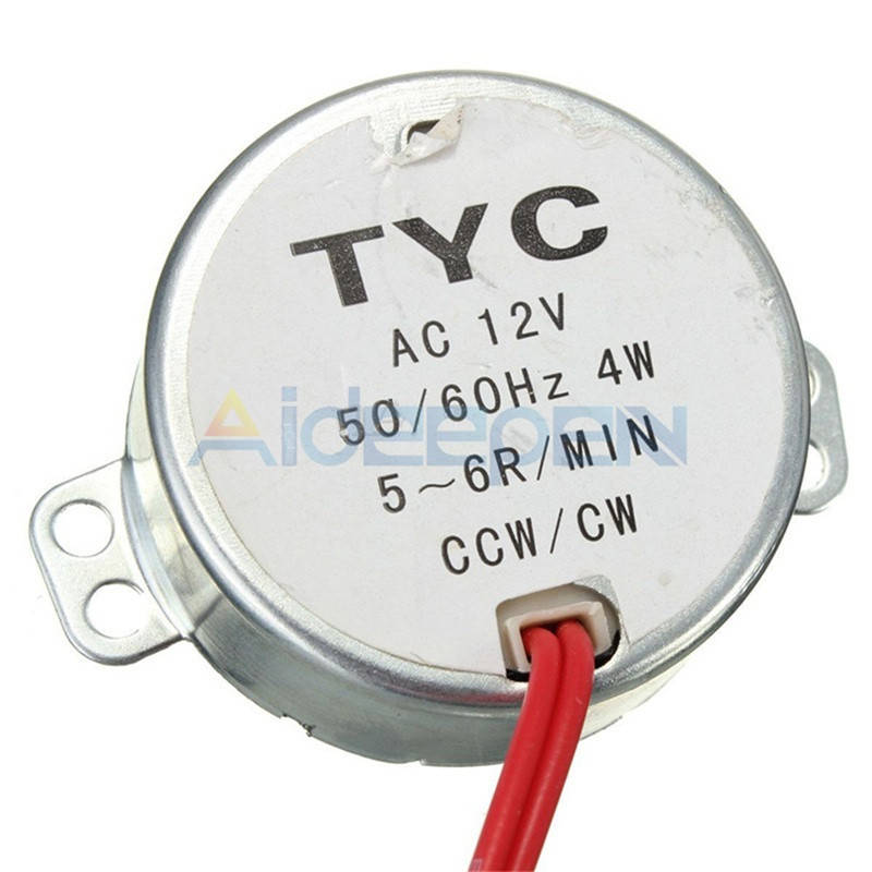 

Поворотный синхронный двигатель 4 Вт 5-6 об/мин 12В переменного тока TYC-50