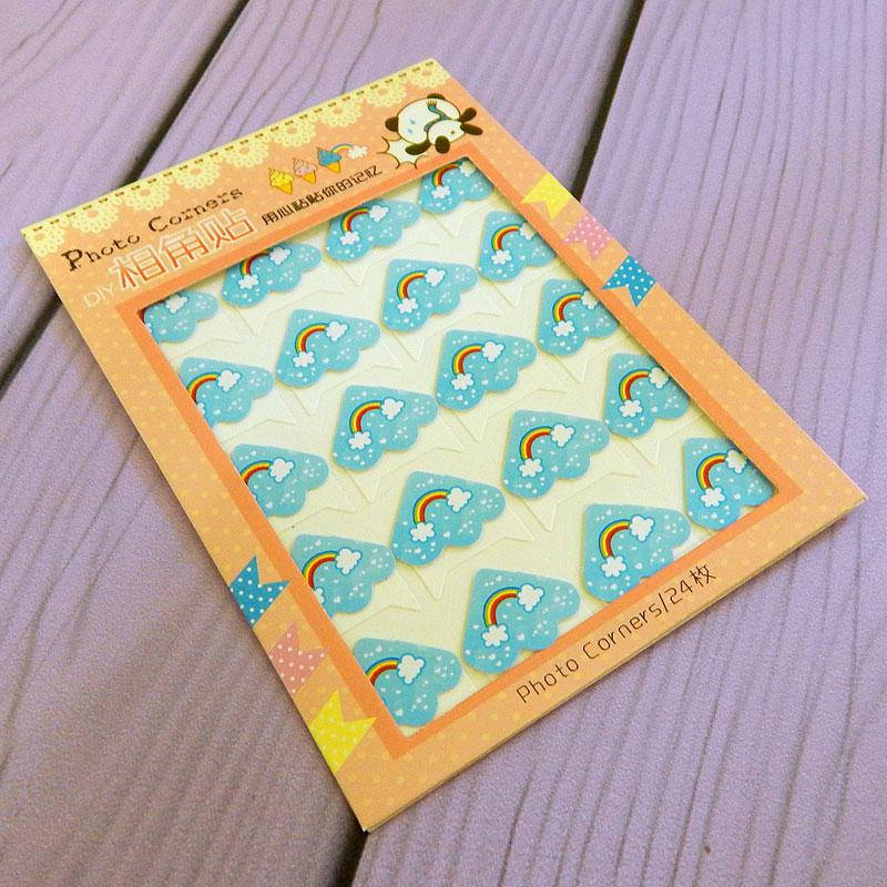 

Уголки для фотоальбомов Радуга, 24 шт/уп