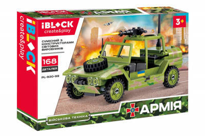 

Конструктор IBLOCK PL-920-99 АРМИЯ, 168 дет., Зелёный