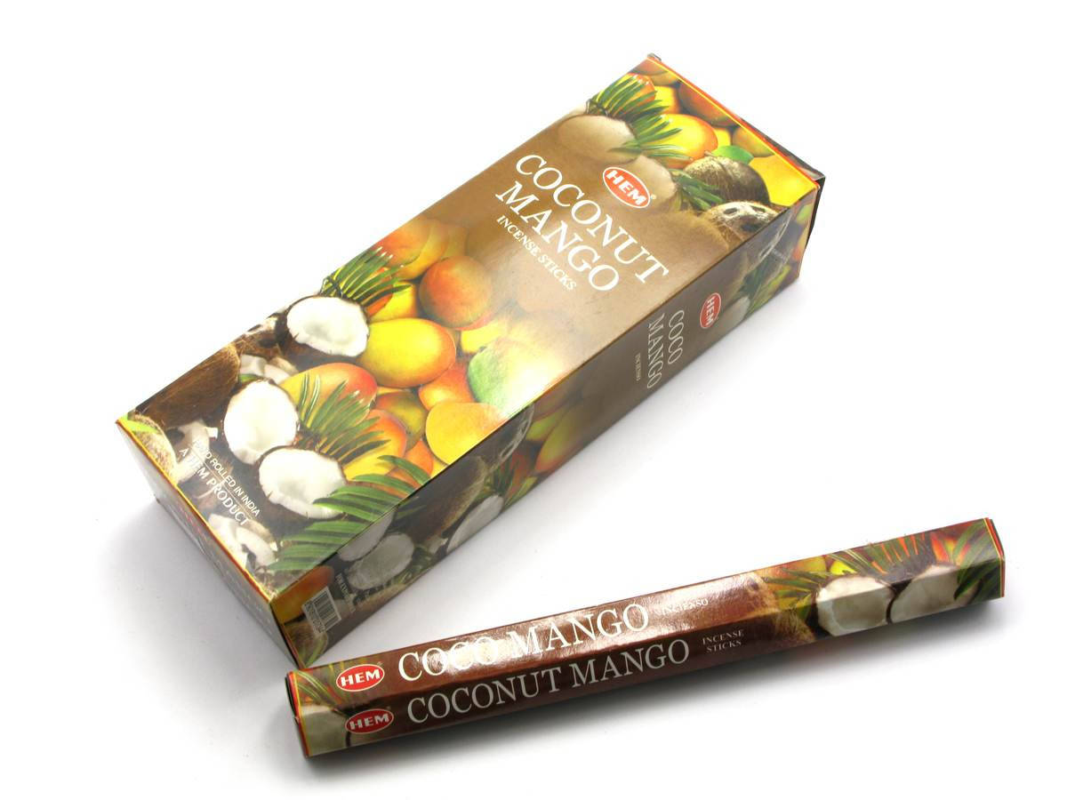 

Аромапалочки Coconut Mango (Кокос Манго) (Hem) (20 палочек/уп) шестигранник