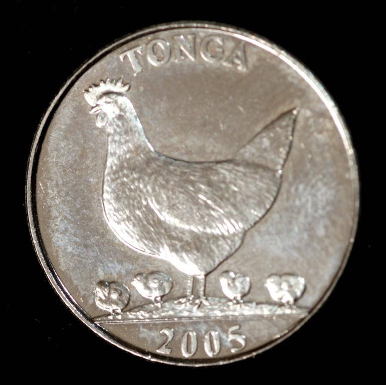 

Монета Тонга 5 сенити 2005 г. "Магнетик"
