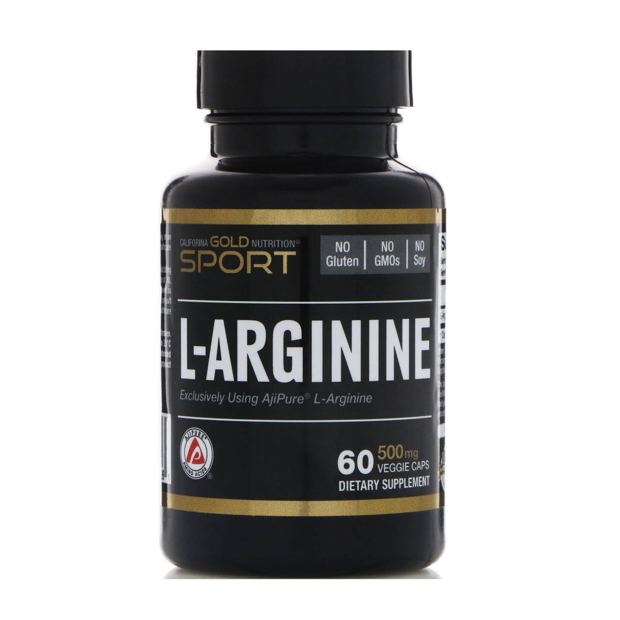 

California Gold Nutrition, L-аргинин, AjiPure, 500 мг, 60 растительных капсул