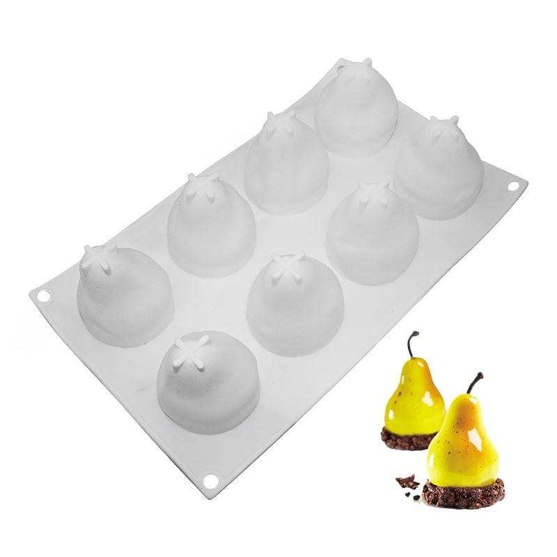 

Силиконовая форма для евро-десертов Груша, Белый