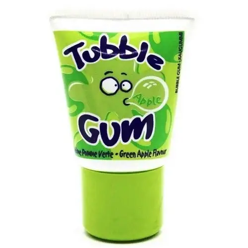 

Жидкая жвачка Tubble Gum Green Apple Lutti со вкусом зеленого яблока в тюбике 35г Франция