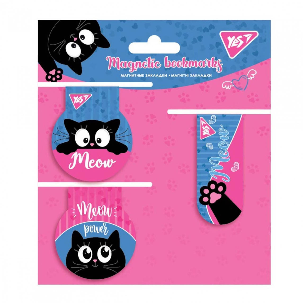 

Закладки магнитные YES "Meow", 3 шт.